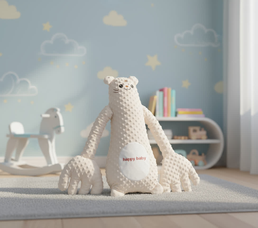 LalluBear™ Doudou apaisant à tapotement + musique (télécommande USB)