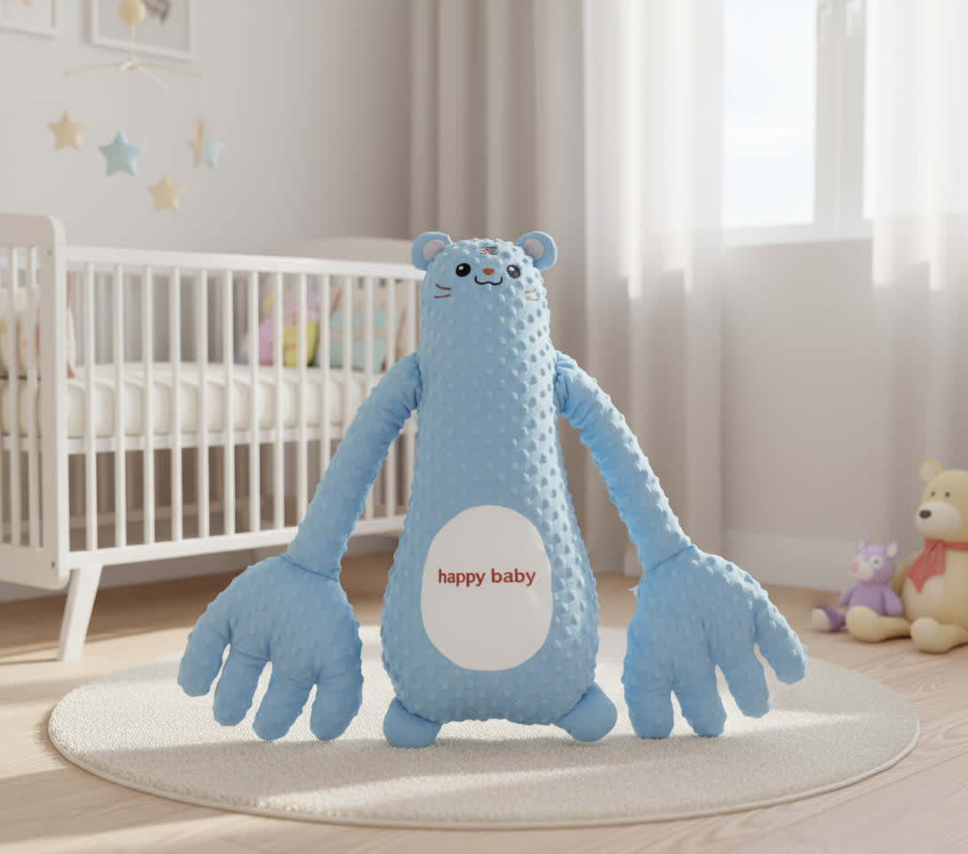 LalluBear™ Doudou apaisant à tapotement + musique (télécommande USB)