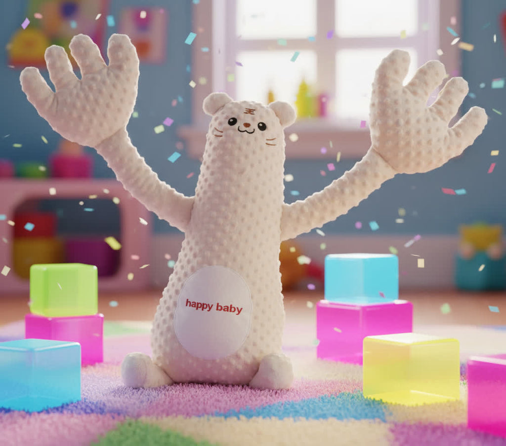 LalluBear™ Doudou apaisant à tapotement + musique (télécommande USB)