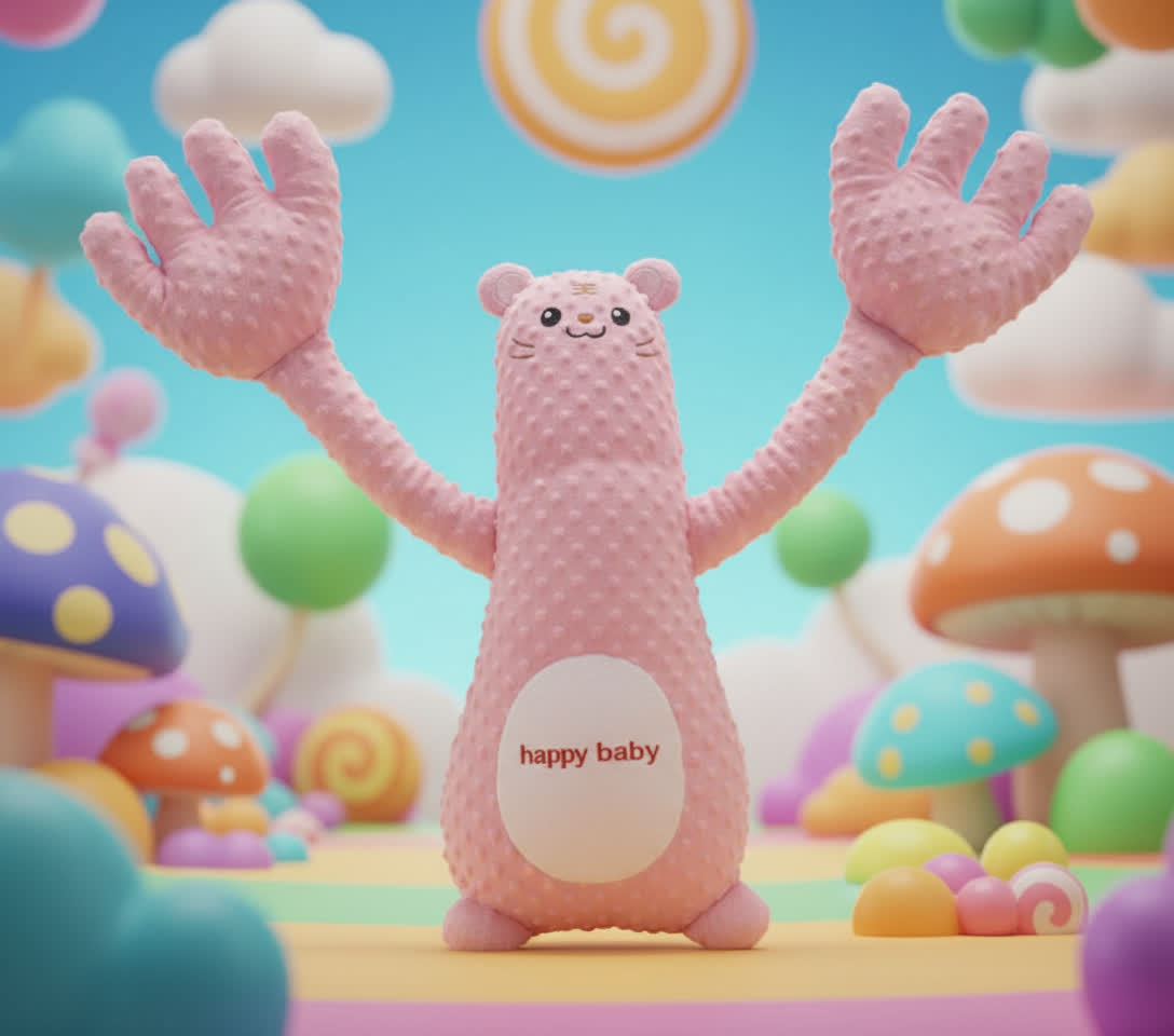 LalluBear™ Doudou apaisant à tapotement + musique (télécommande USB)