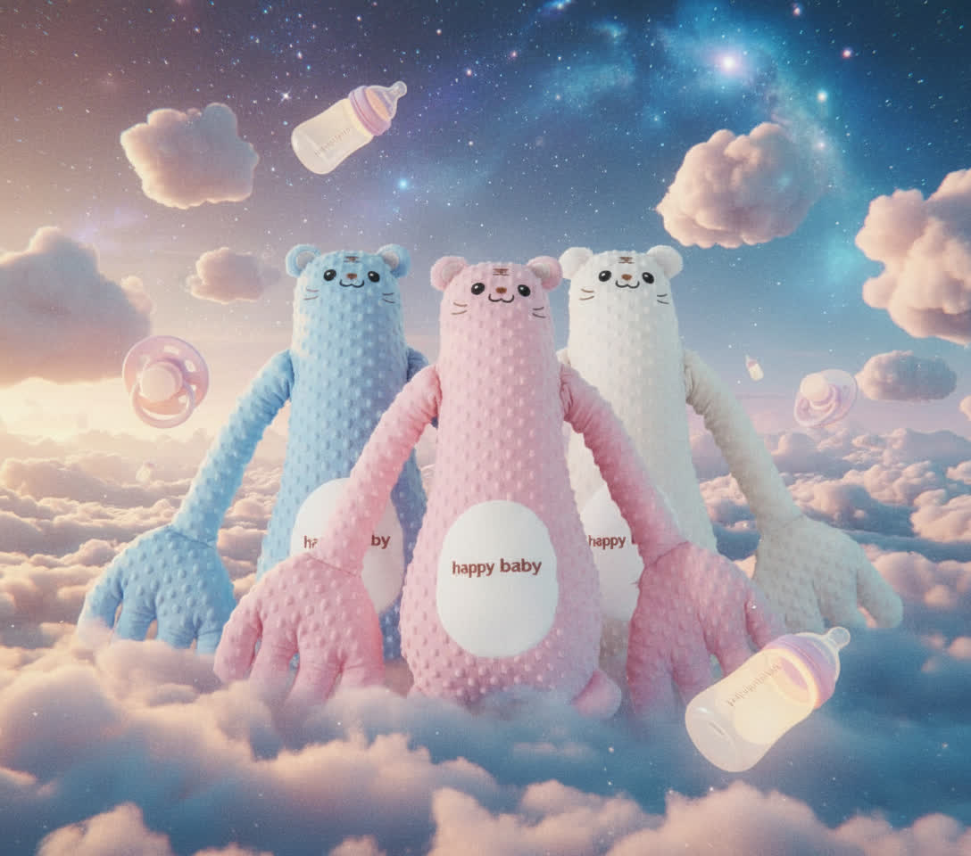 LalluBear™ Doudou apaisant à tapotement + musique (télécommande USB)